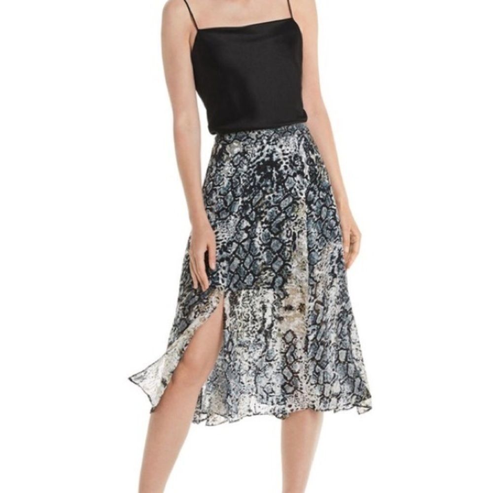 Alice and Olivia “Athena” skirt in python/snake print